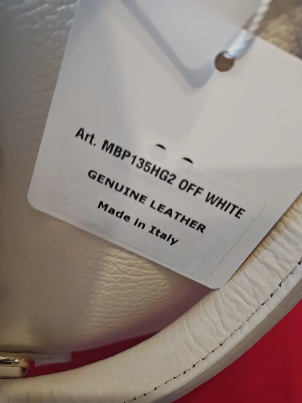 Martina Galanti Cream Leather Shoulder Tote